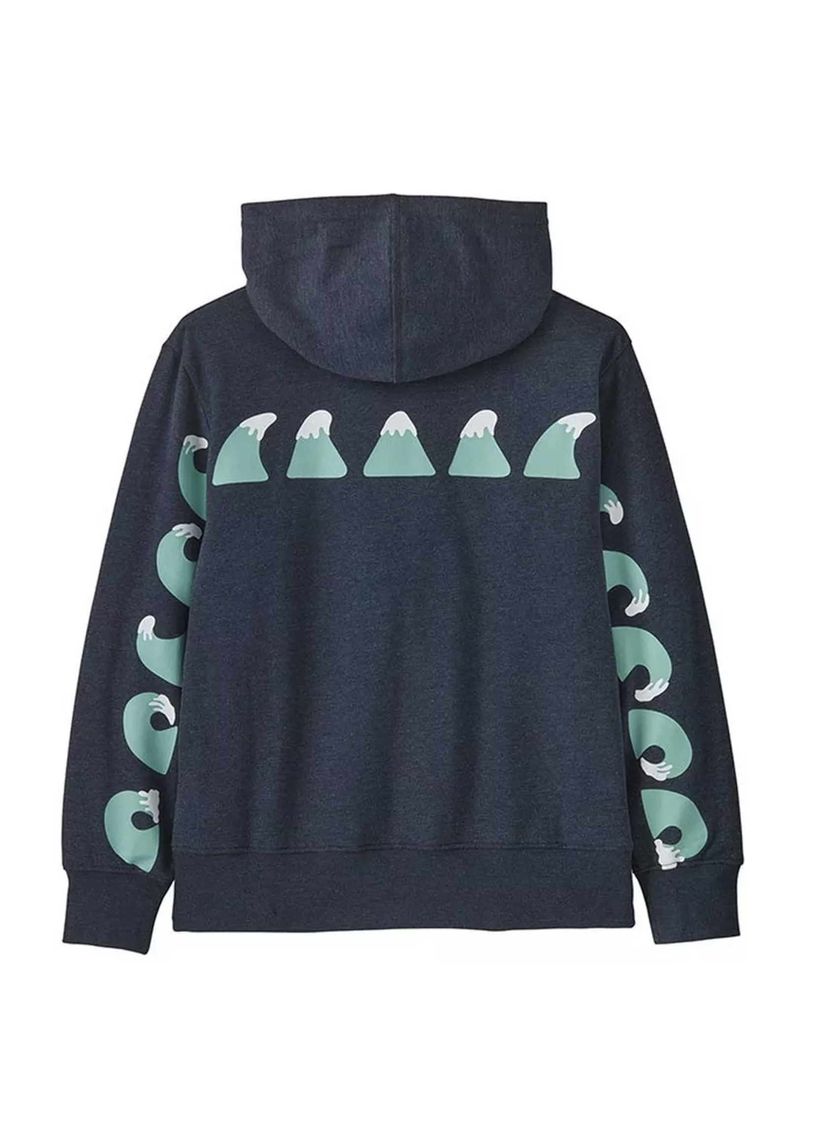 PATAGONIA Kid's Lightweight Graphic Hoody Sweatshirt Chasing Peaks: New Navy
