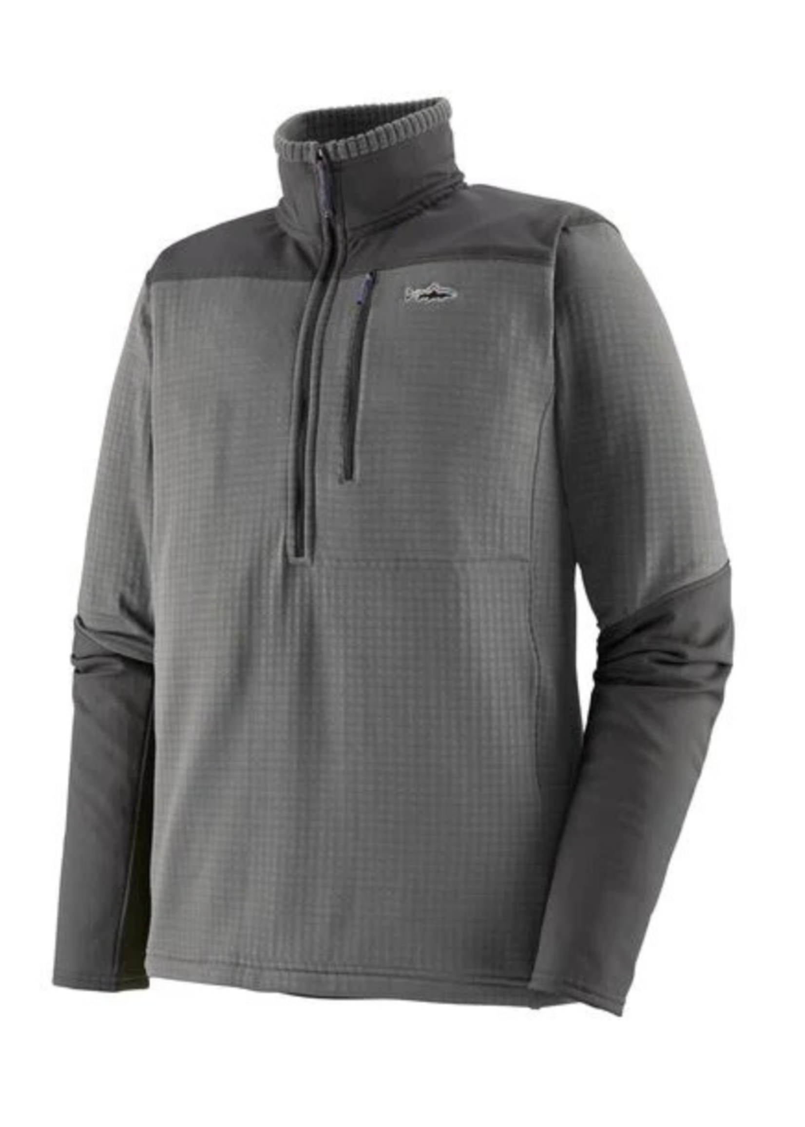 PATAGONIA Chandail à Manches Longues R1 Fitz Roy 1/4 Zip Noble Grey - Homme