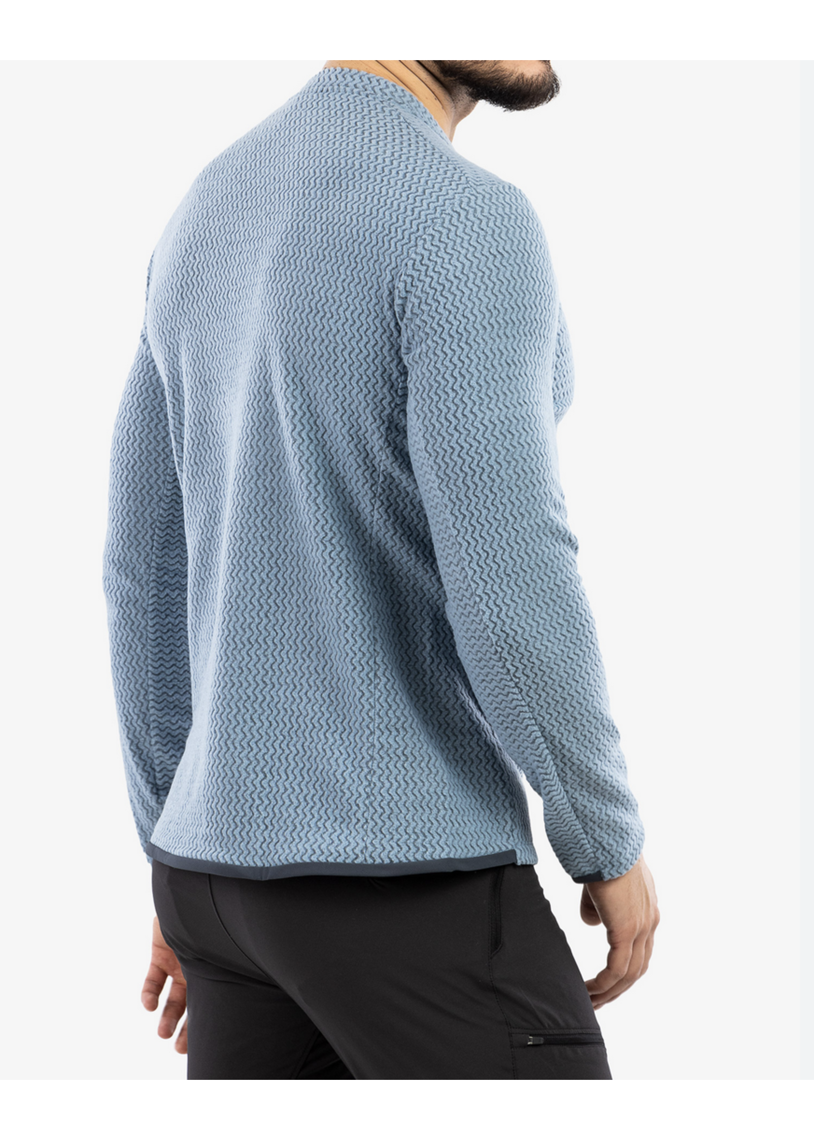 PATAGONIA Chandail à Manches Longues R1 Air Crew Light Plume Grey - Homme