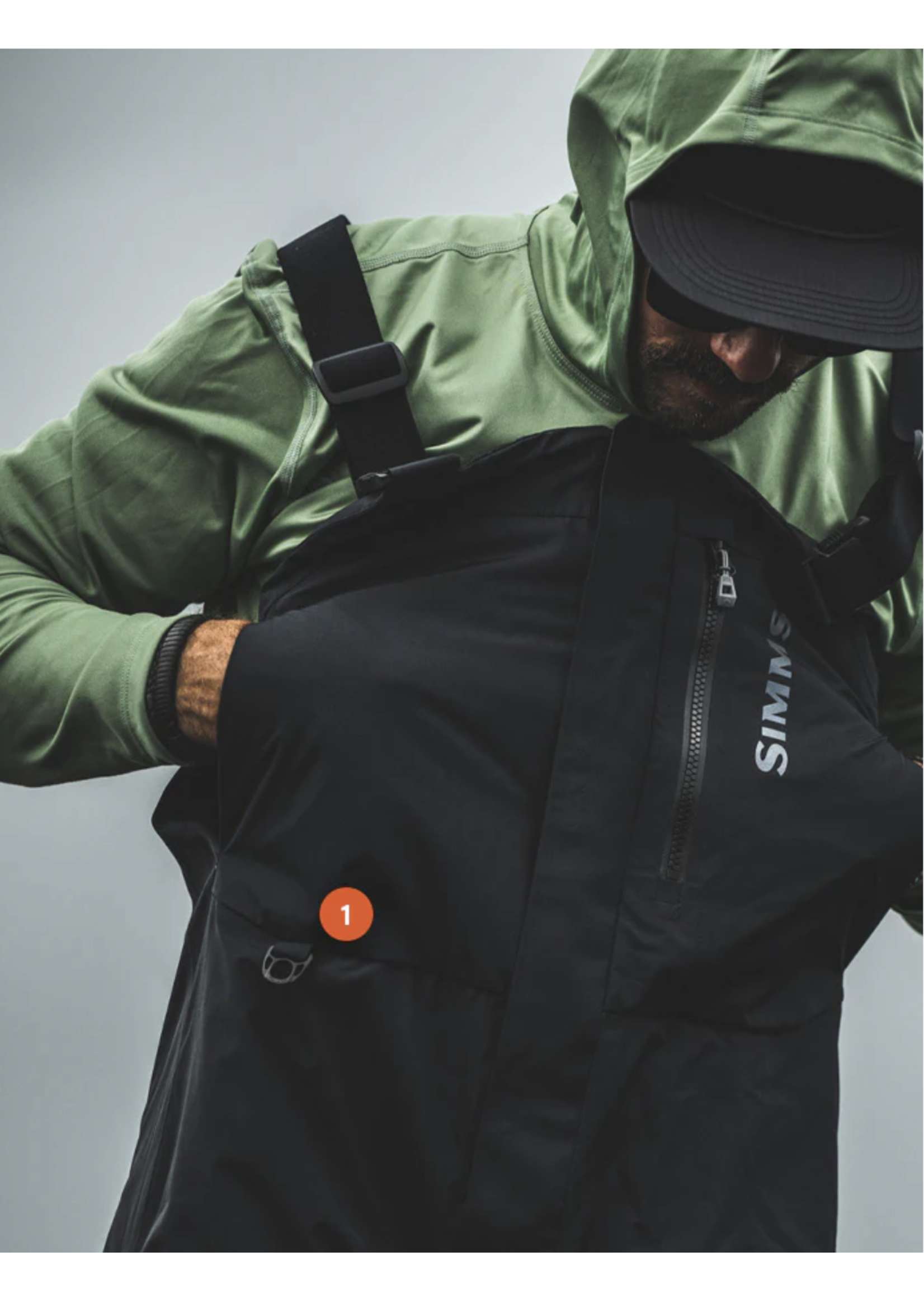 Simms Pantalon Challenger Bib Black - Homme