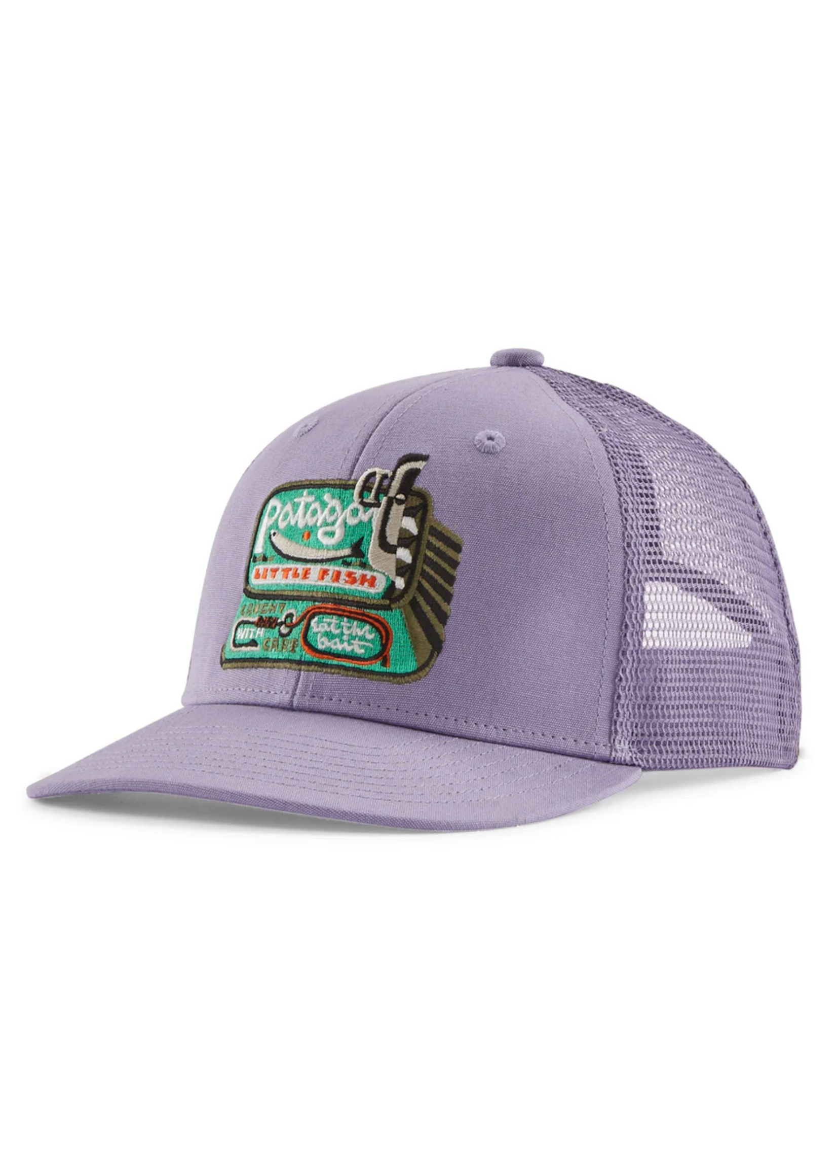 PATAGONIA Kid's Trucker Hat - Little Fish: Concrete Purple