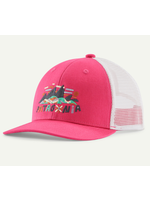 PATAGONIA Kid's Trucker Hat - Fitz Roy Superbloom: Luminous Pink