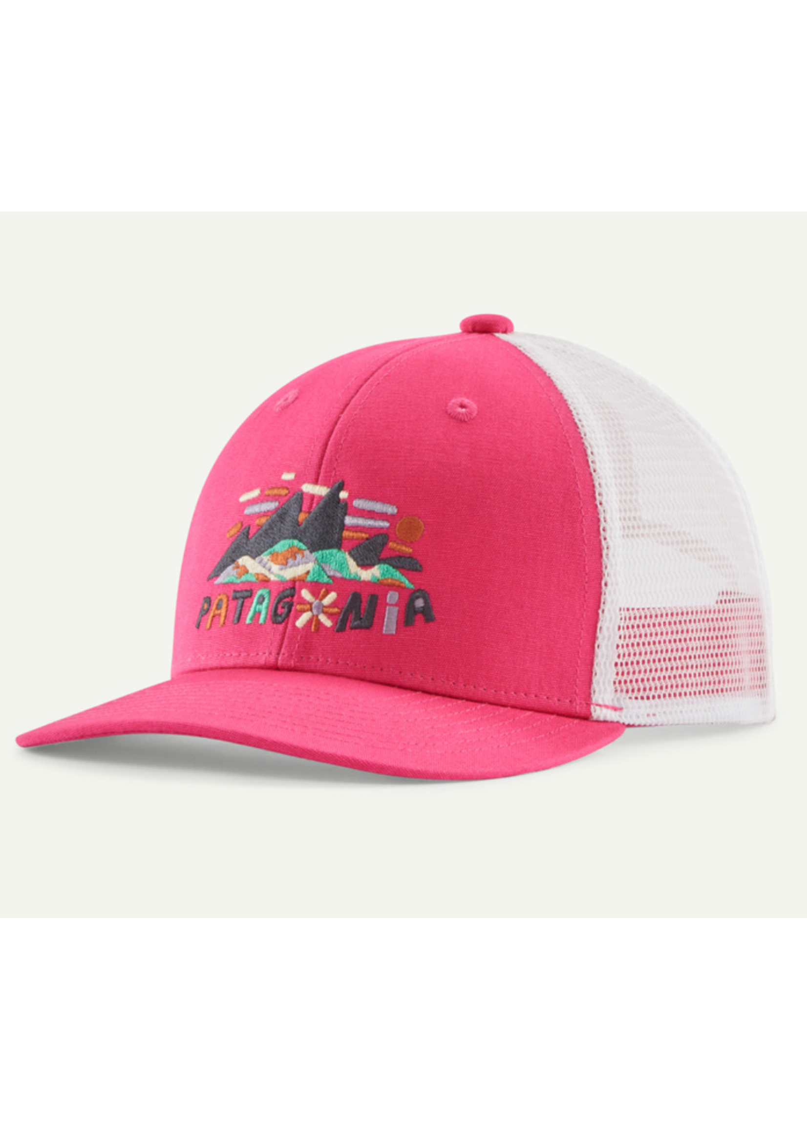 PATAGONIA Kid's Trucker Hat - Fitz Roy Superbloom: Luminous Pink