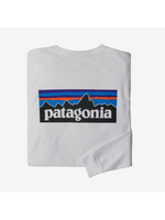 Patagonia Men's Long-Sleeved P-6 Logo Responsabili-Tee L White