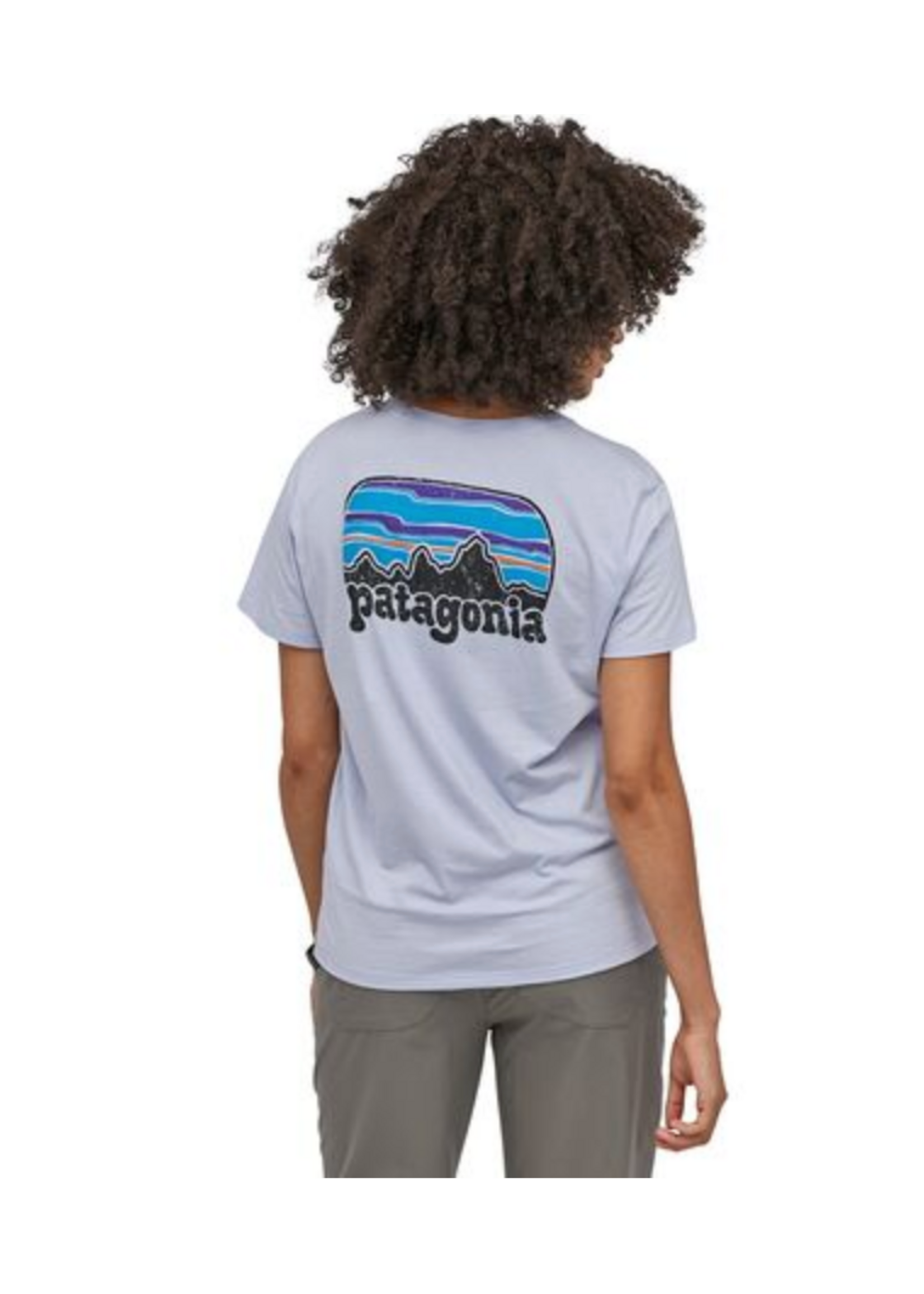 Patagonia Women's Fitz Roy Far Out Organic Crew Pocket T-Shirt Beluga L