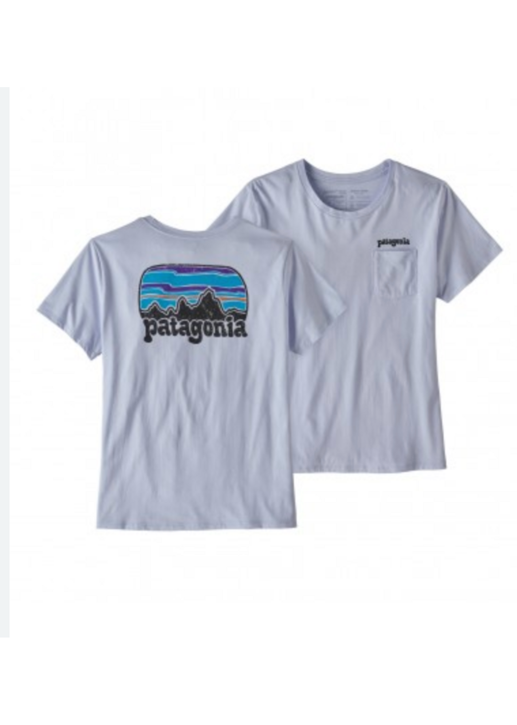 Patagonia Women's Fitz Roy Far Out Organic Crew Pocket T-Shirt Beluga L