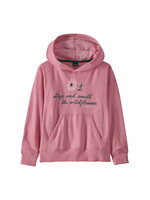 Patagonia Kid's Lightweight Graphic Hoody Sweatshirt Stop for Wildflowers: Planet Pink  Planet Pink M