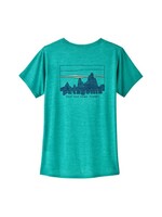 Patagonia Women's Cap Cool Daily Graphic Shirt  '73 Skyline: Subtidal Blue X-Dye M