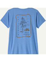 Patagonia Women's Cap Cool Daily Graphic Shirt - Lands Clean Climb Roots: Abundant Blue X-Dye L
