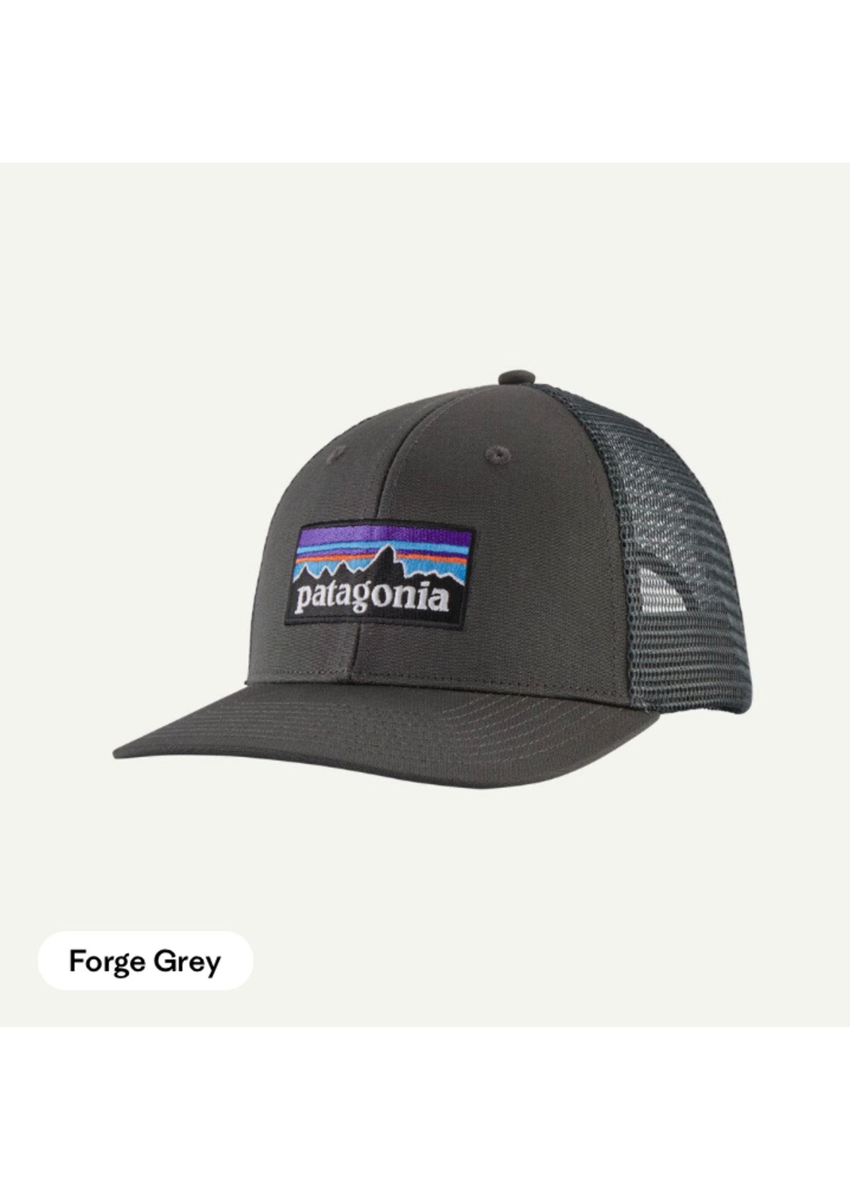 Patagonia P-6 Logo Trucker Hat  Forge Grey