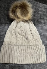 Wedins Cuff Toque w Faux Fur Pompom