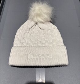 Cuff Toque with Faux Fur PomPom