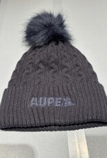 Cuff Toque with Faux Fur PomPom