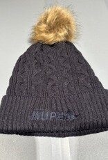 Cuff Toque with Faux Fur PomPom