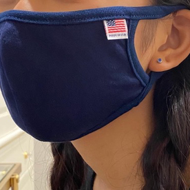 USA MADE COTTON XL NAVY FACE MASK