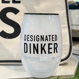 CREATIVE BRANDS STEMLESS WINE GLASSES DESIGNATED DINKER