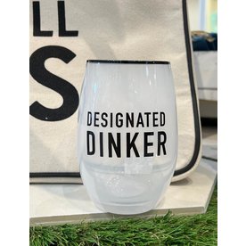 CREATIVE BRANDS STEMLESS WINE GLASSES DESIGNATED DINKER