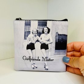 MY FAVORITE THINGS Girlfriends Matter Black/White Pouch