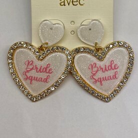 AVEC BRIDE SQUAD EARRINGS WHITE/GOLD