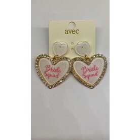 AVEC BRIDE SQUAD EARRINGS WHITE/GOLD