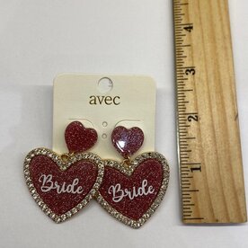 AVEC BRIDE EARRINGS WHITE/PURPLE
