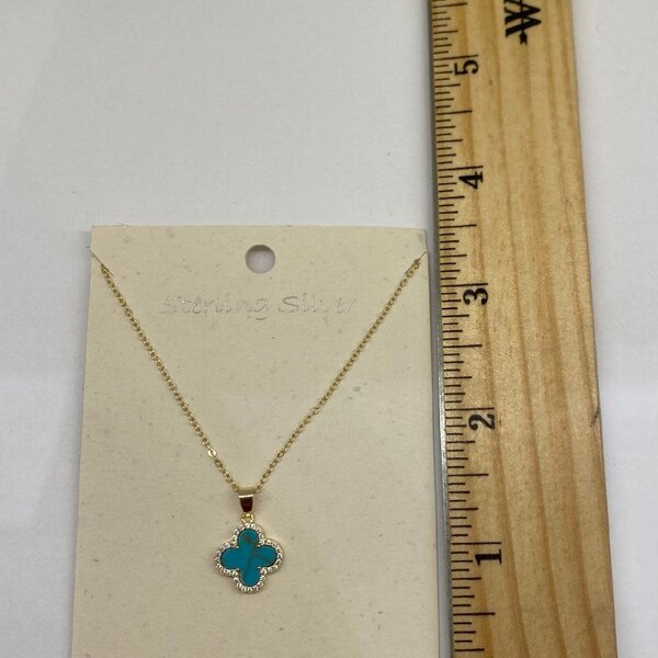 CLOVER NECKLACE TURQUOISE