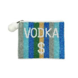LA CHIC Artisan  Handcrafted Beaded Bag- Vodka$