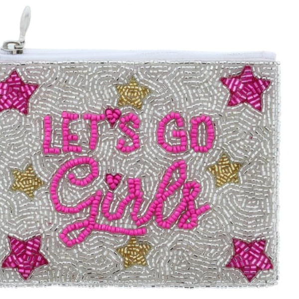 LA CHIC Artisan  Handcrafted Beaded Bag- Lets Go Girls
