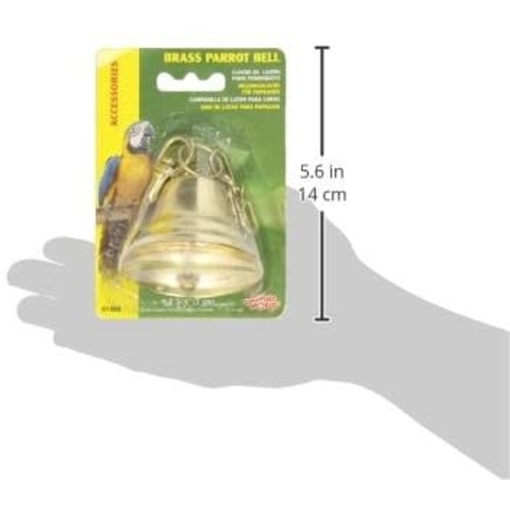 Hagen Hagen Living World 81465 Brass Parrot Bell, 2.75-Inch Diameter with Matching 7-Inch Chain 81465