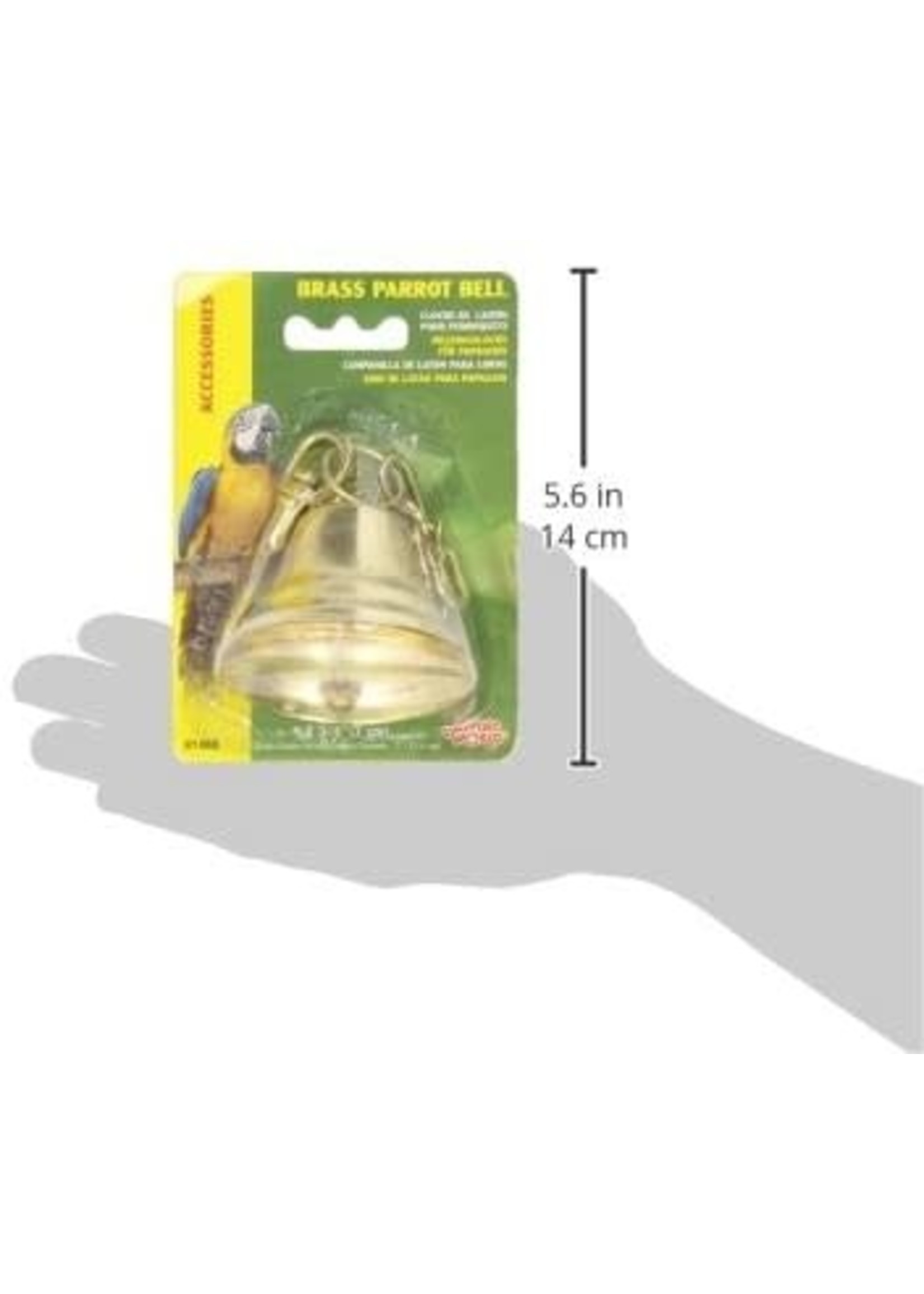 Hagen Hagen Living World 81465 Brass Parrot Bell, 2.75-Inch Diameter with Matching 7-Inch Chain 81465