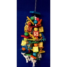Jolly Jungle GP PARROT BIRD TOY WITH ABC WOOD BLOCKS
