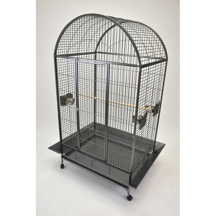 Glitter Pets GP LARGE DOME TOP PARROT CAGE BLACK 40'' DMT01