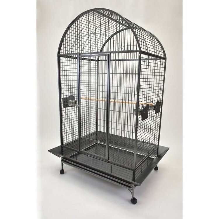 Glitter Pets GP LARGE DOME TOP PARROT CAGE BLACK 40'' DMT01