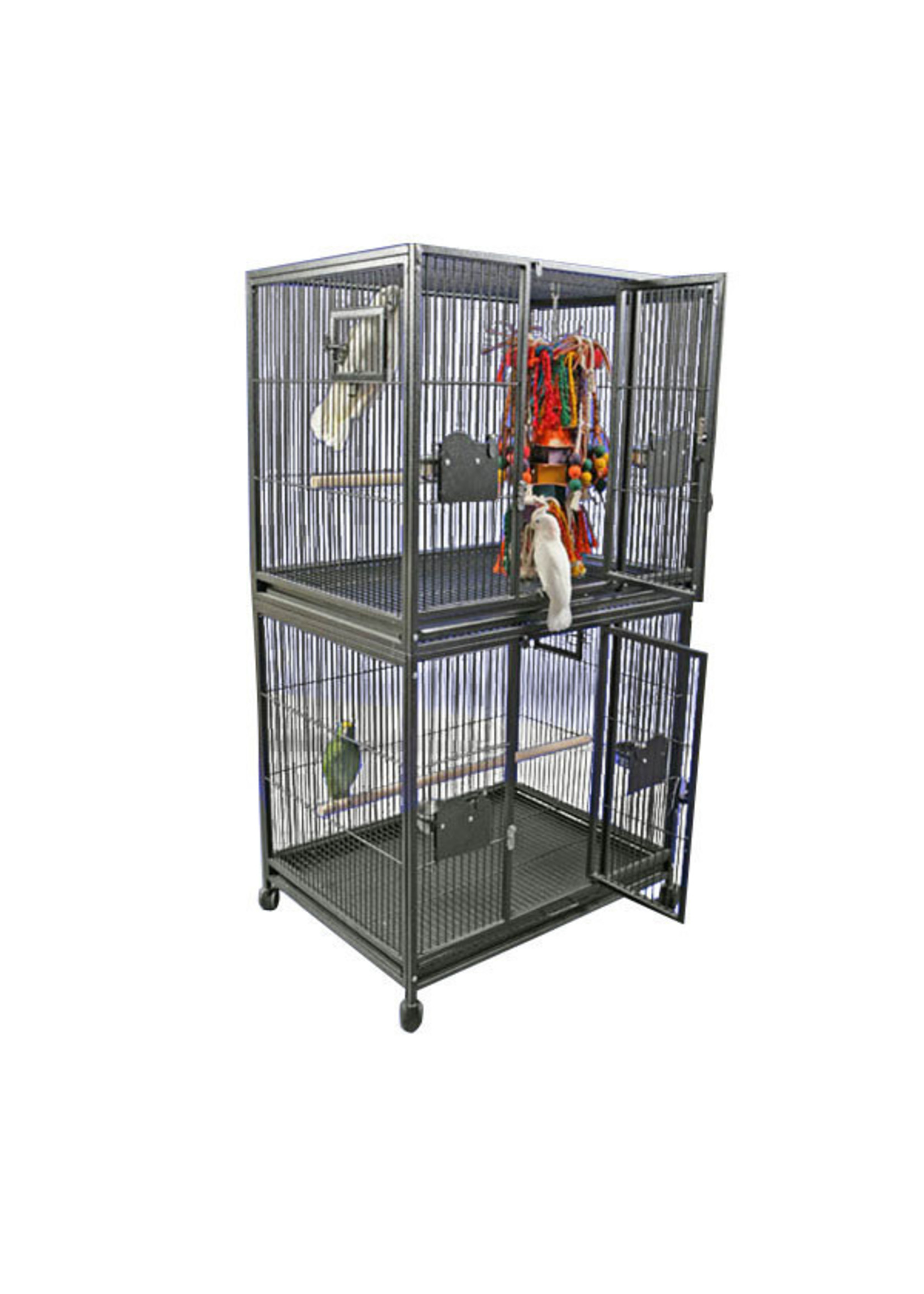 A&E A&E Double Stack Breeder Cage (40X30) BLACK