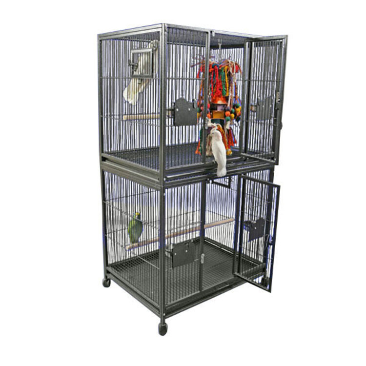 A&E A&E Double Stack Breeder Cage (40X30) BLACK