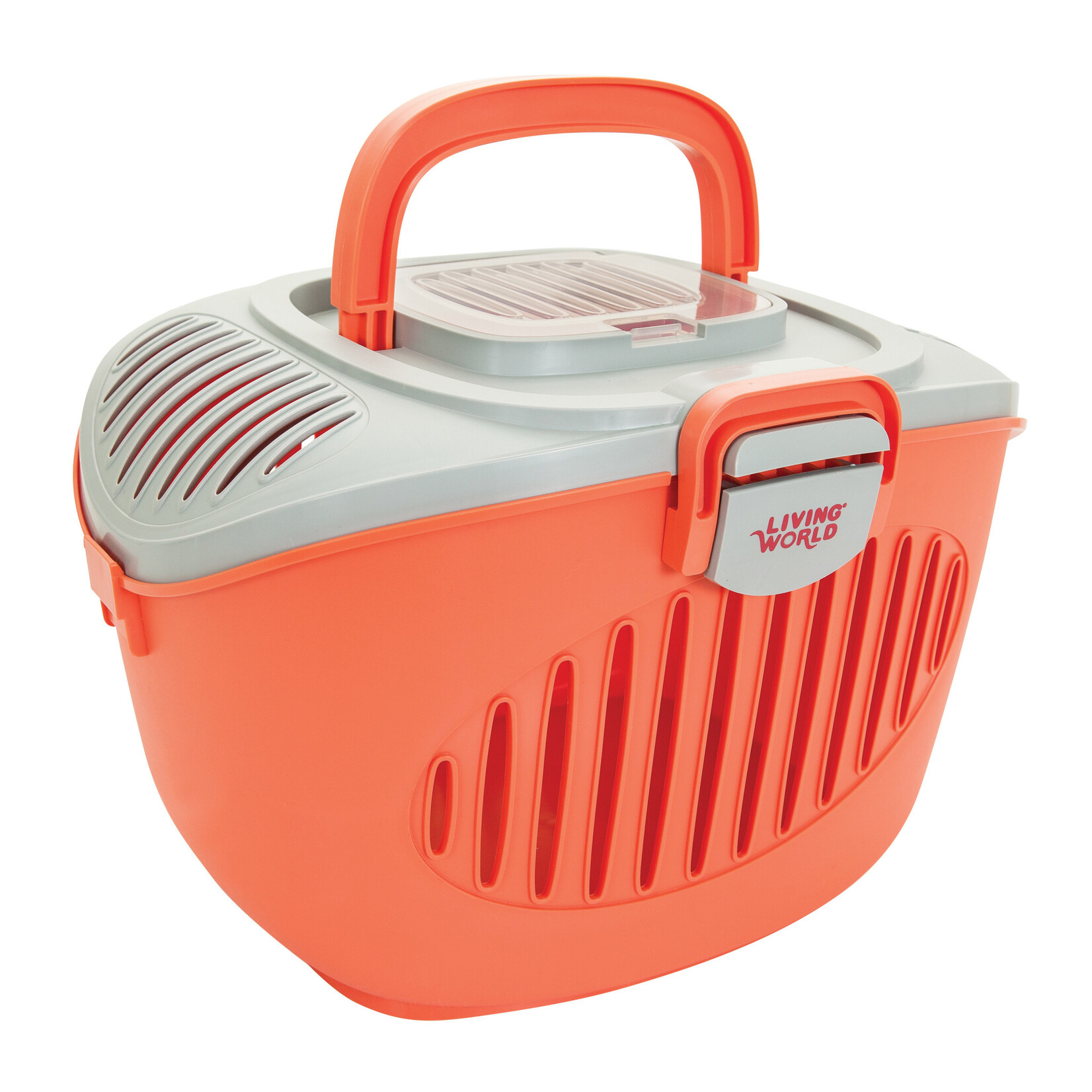 Hagen Hagen Living World Paws2Go Small Pet Carrier - Grey/Salmon - 36 cm L x 28 cm W x 25 cm H (14in x 11in x 9.8in)
