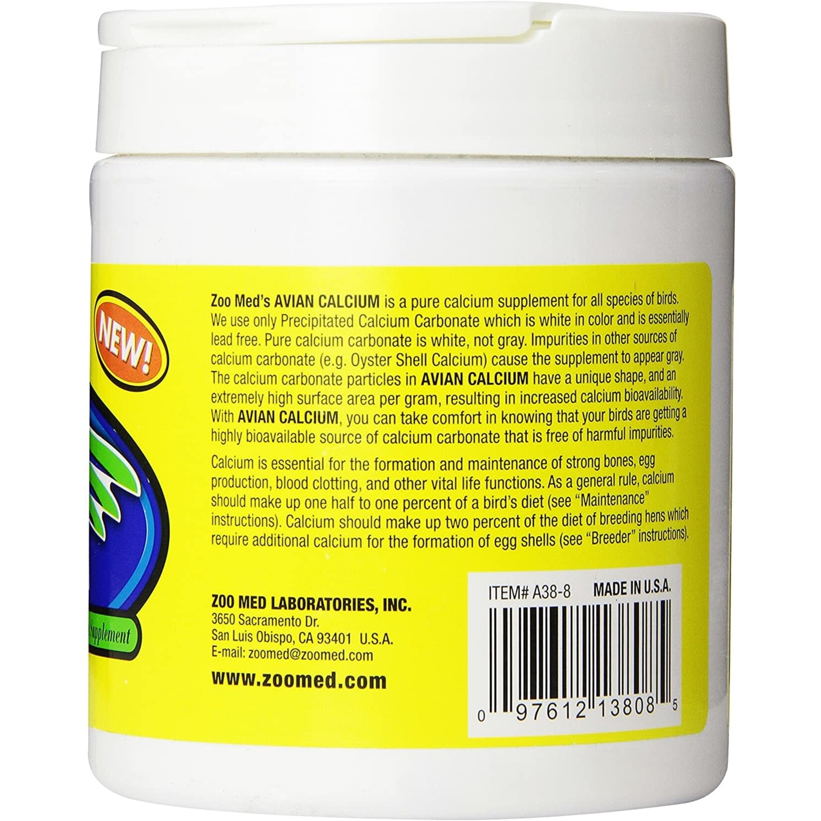 Zoo Med Labs Zoo Med Avian Calcium (8oz)