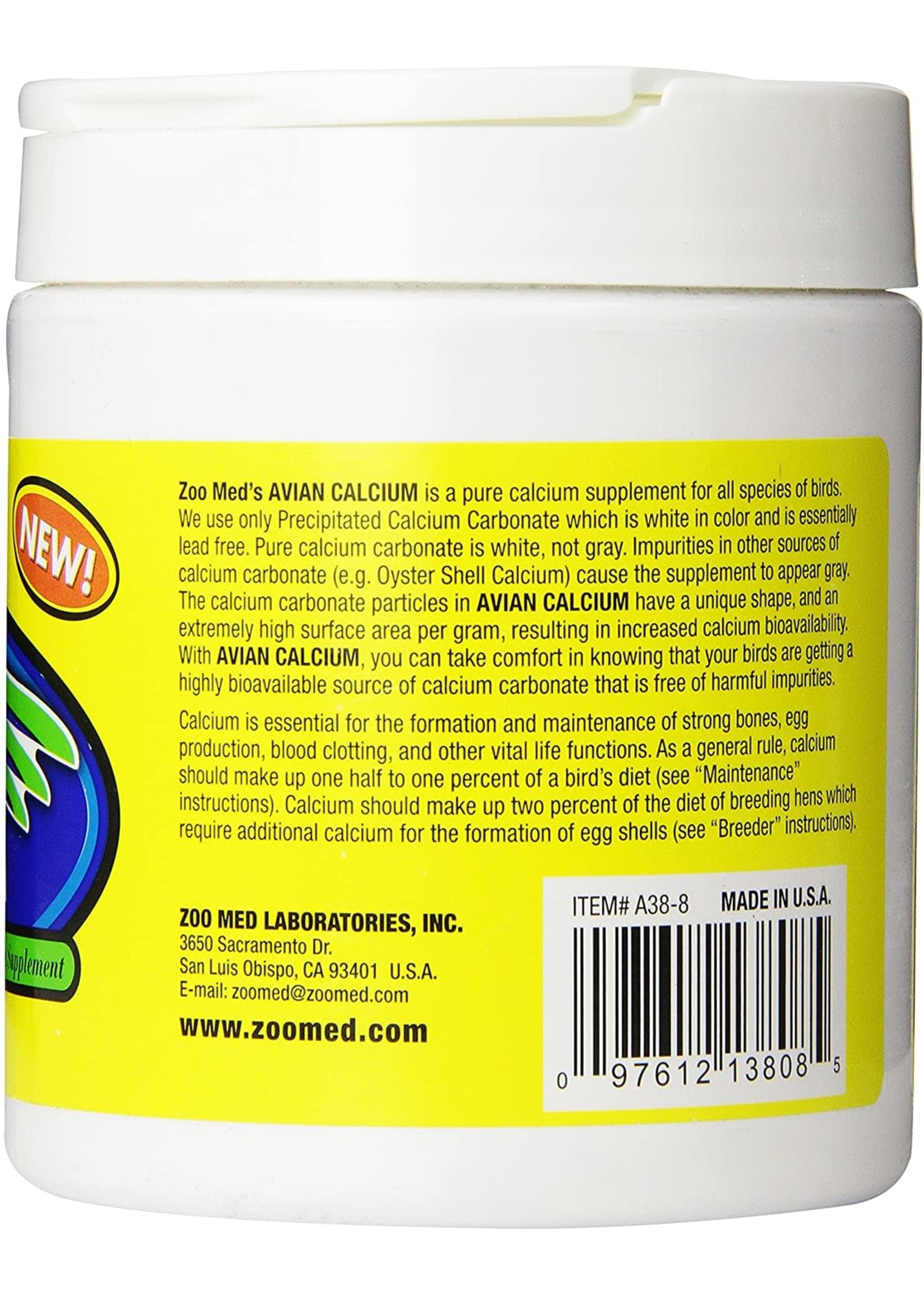 Zoo Med Labs Zoo Med Avian Calcium (8oz)