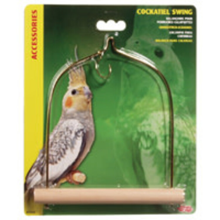 Living World Hagen Living World Bird Swing with Wooden Perch For Cockatiels - 14 x 17.5 cm (5.5in x 7in in) 81515