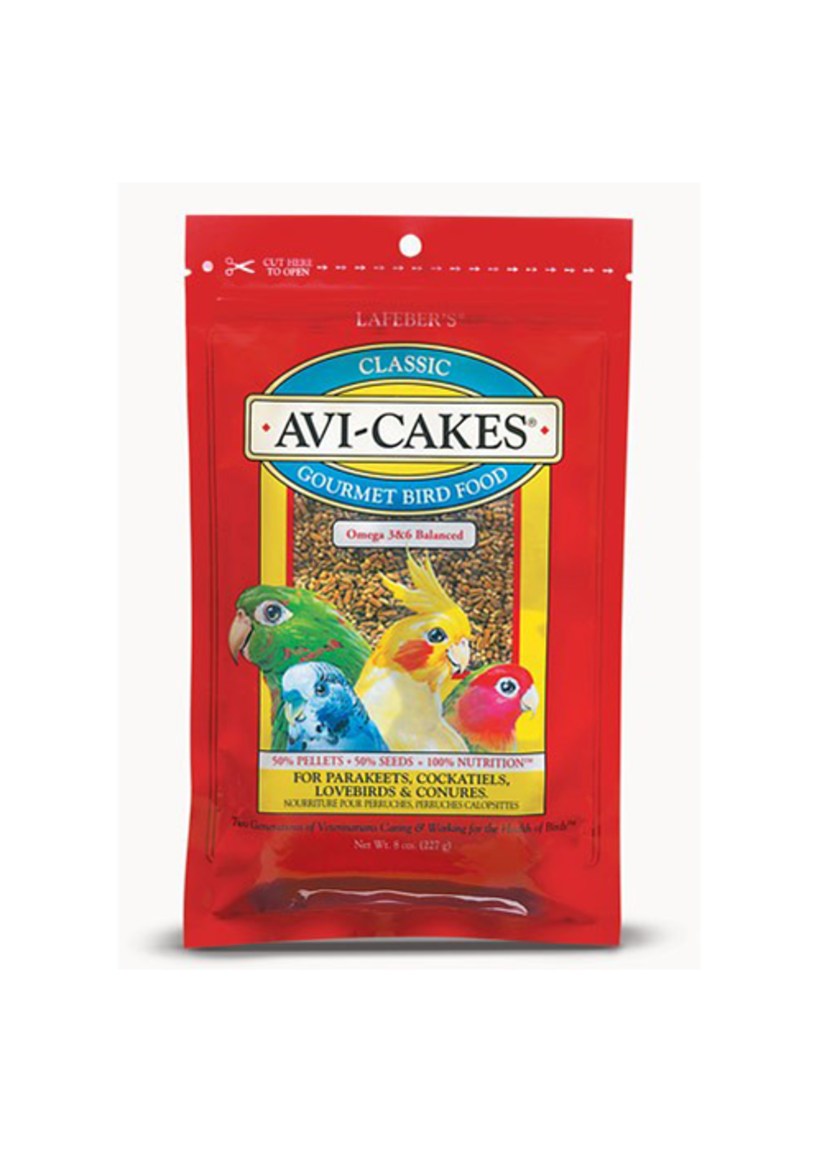 Lafeber's Lafeber Avi-Cakes Classic for Parakeets, Cockatiels, Lovebirds & Conures (8oz)