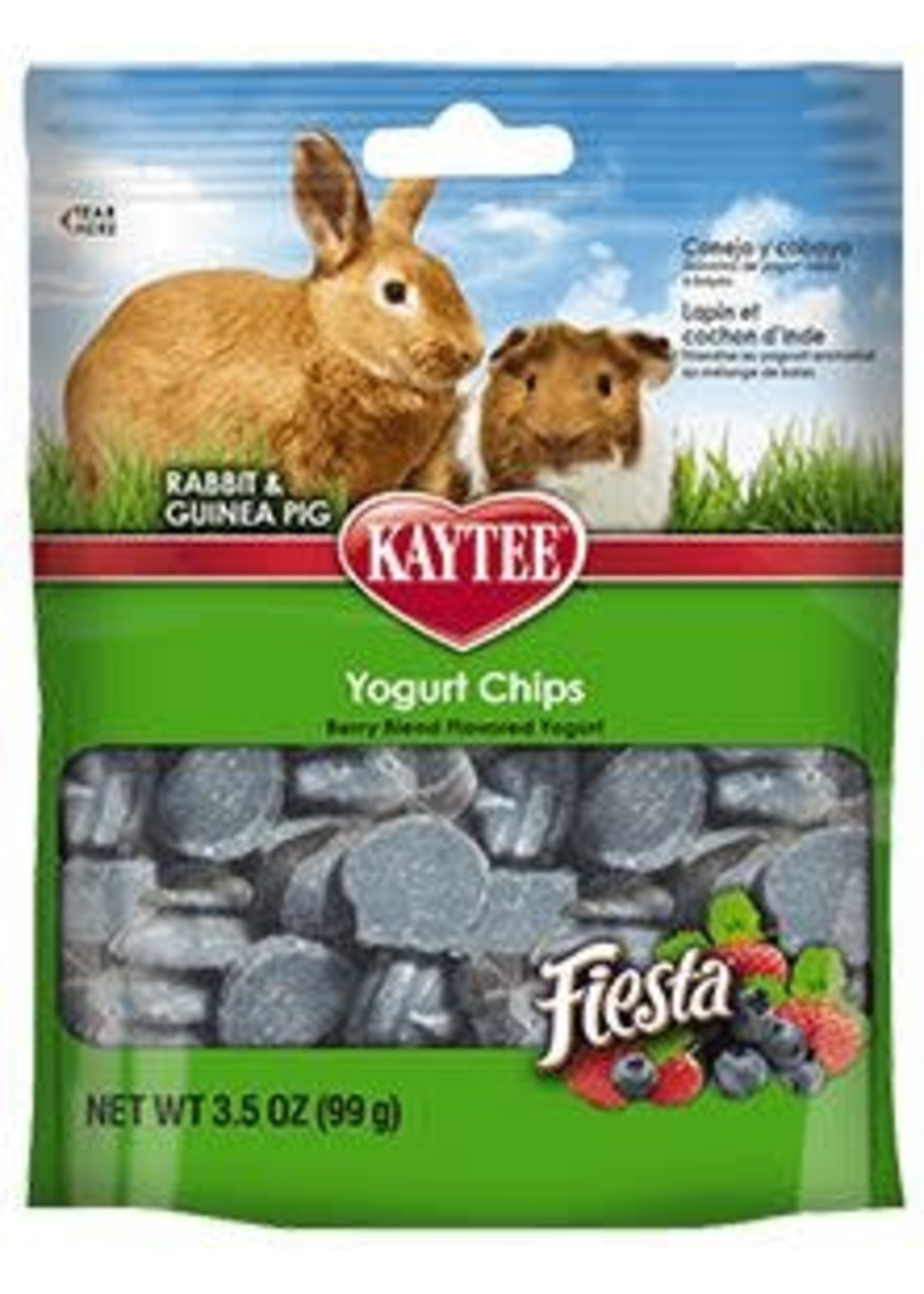 Kaytee Kaytee Mixed Berry Flavour Yogurt Chips Rabbit Guinea Pig Small Animal 3.5OZ
