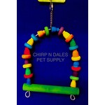 Jolly Jungle Arch Bird Swing With Wood Blocks