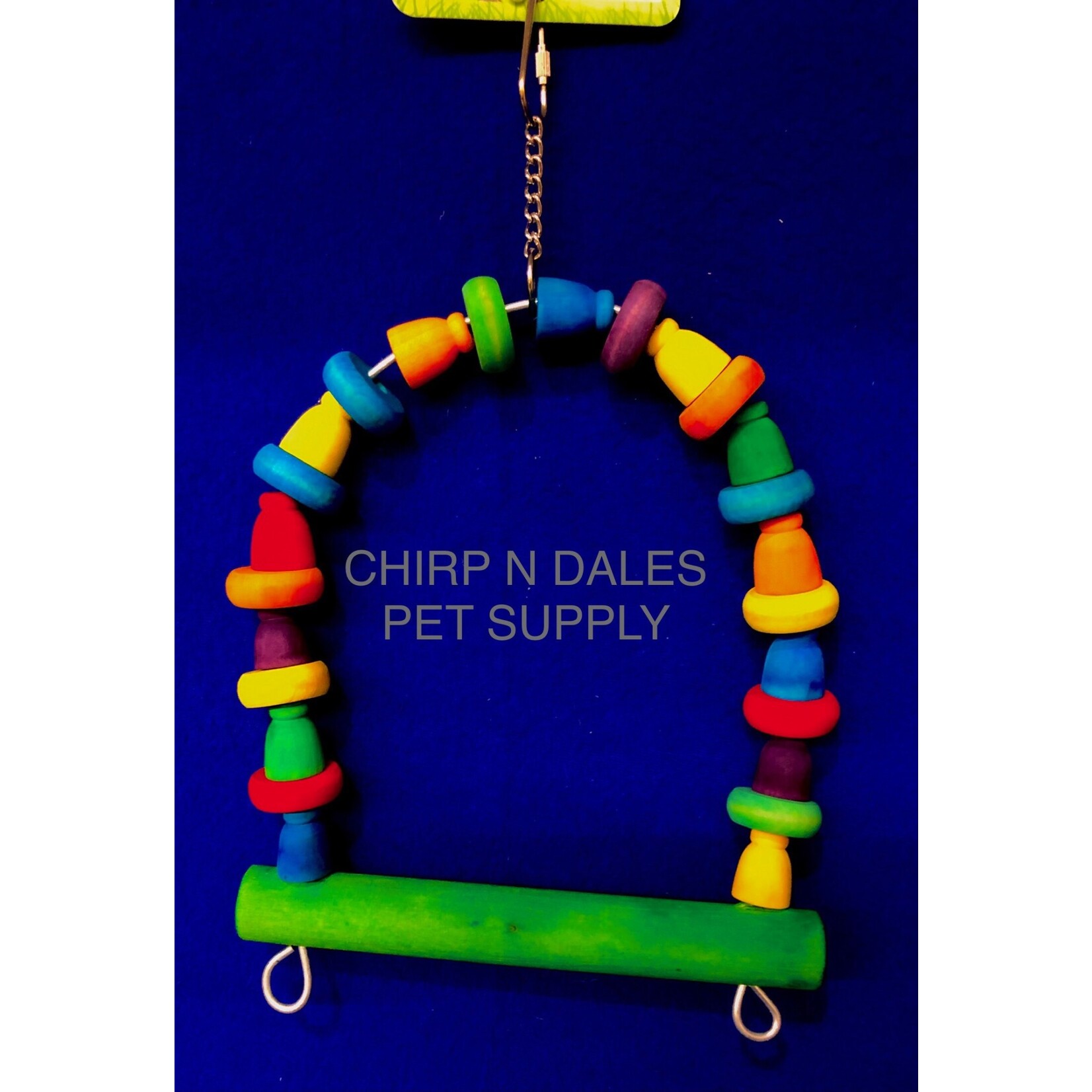 Jolly Jungle Arch Bird Swing With Wood Blocks