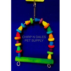 Jolly Jungle Arch Bird Swing With Wood Blocks