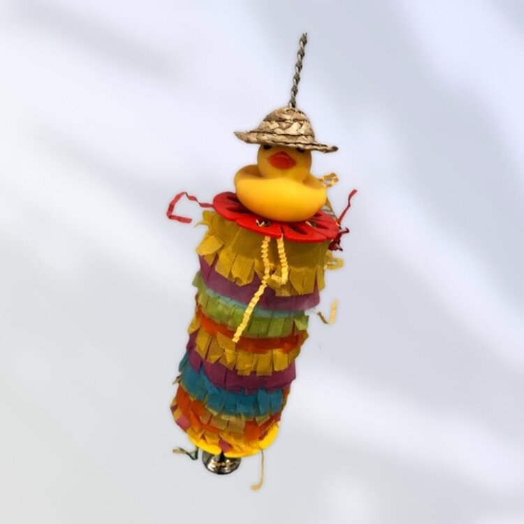 Jolly Jungle GP  PINATA PARROT BIRD TOY WITH RUBBER DUCK A663