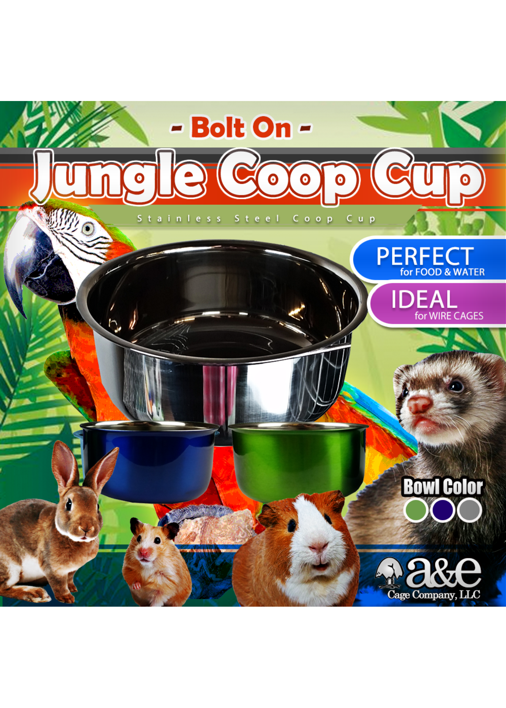 A&E Jungle Cups Bolt On Coop Cup 10 oz