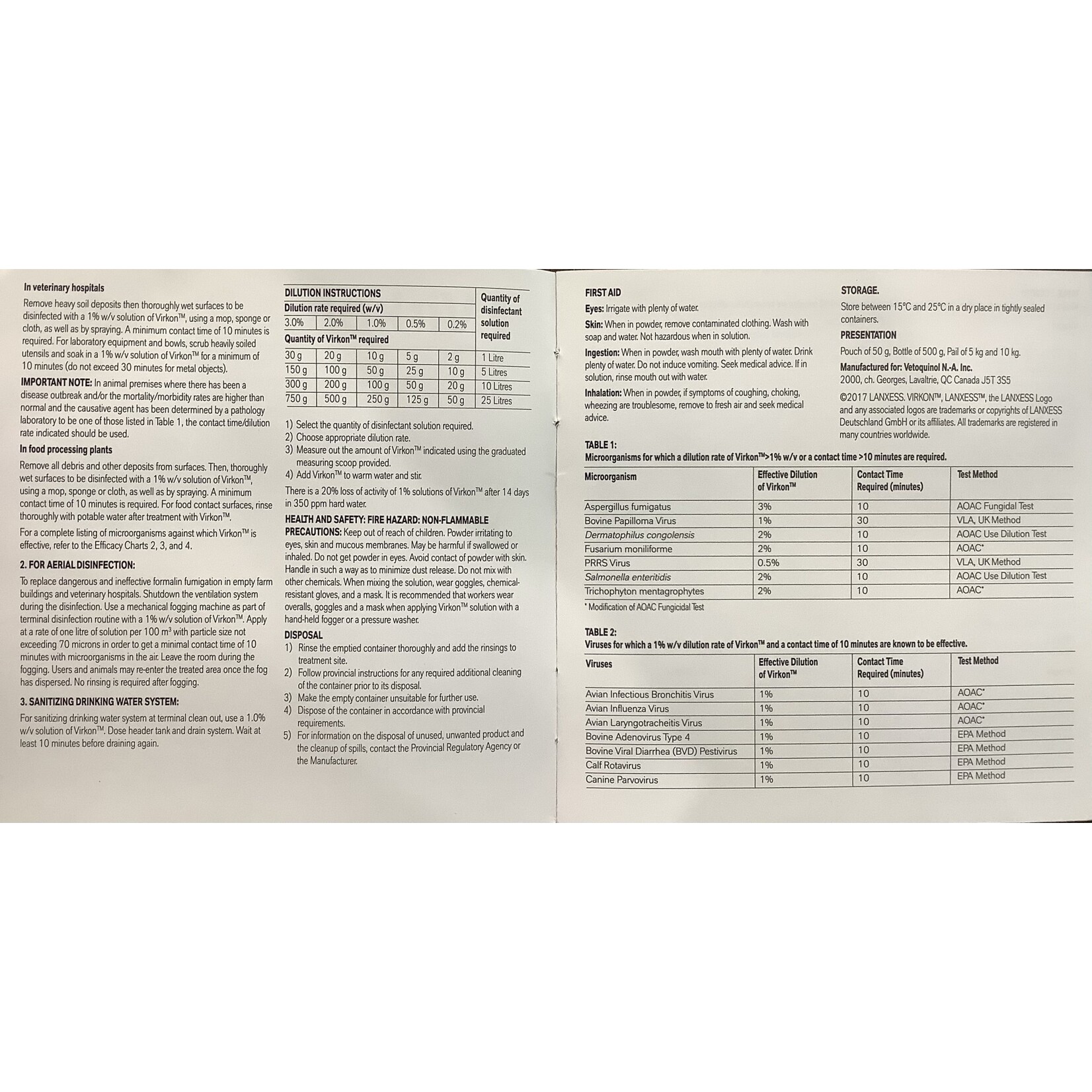 Virkon VIRKON 50g POWDER (BACTERIAL DISINFECTANT)
