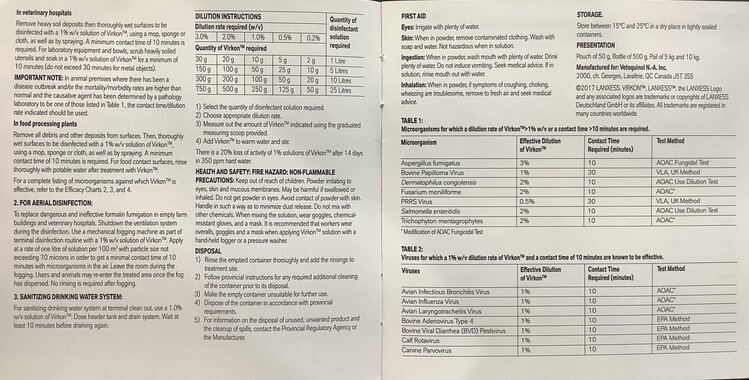Virkon VIRKON 50g POWDER (BACTERIAL DISINFECTANT)
