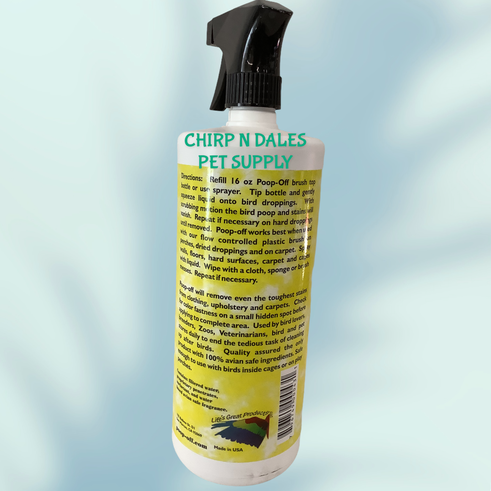 POOP-OFF BIRD POOP REMOVER 32 OZ SPRAY TOP