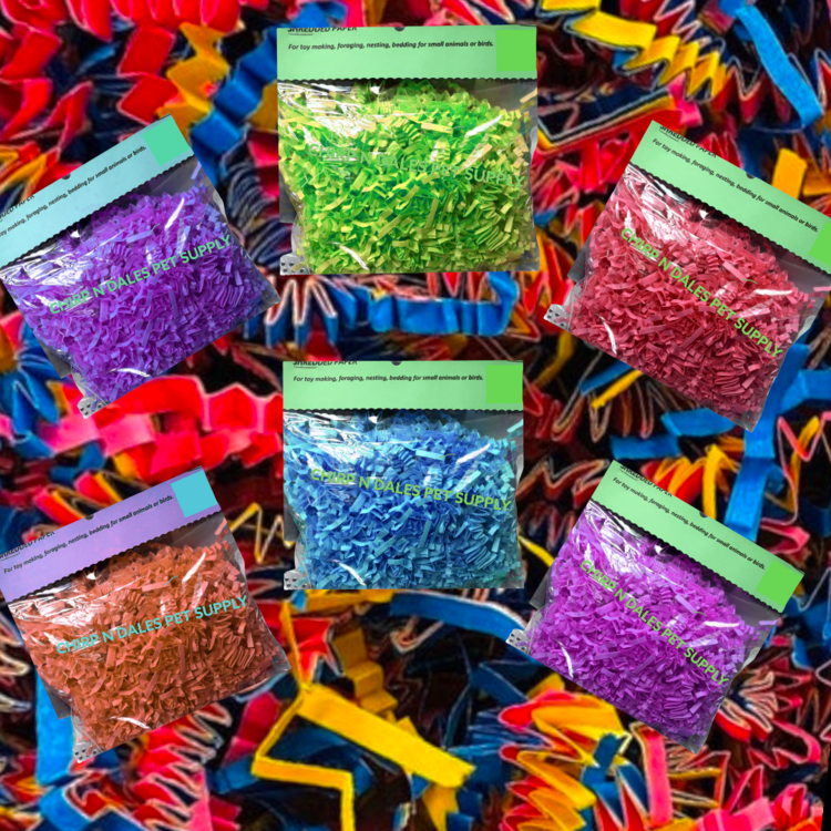 Chirp N Dales Shredded Paper Assorted Colors (per bag)